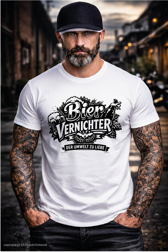 Biervernichter T-Shirt – Der Umwelt zu Liebe