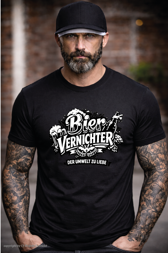 Biervernichter T-Shirt – Der Umwelt zu Liebe