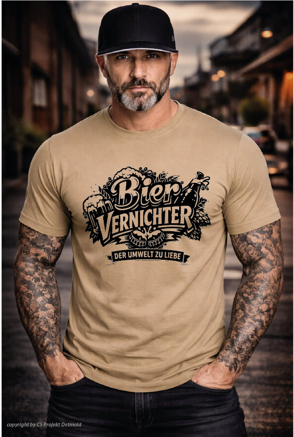 Biervernichter T-Shirt – Der Umwelt zu Liebe