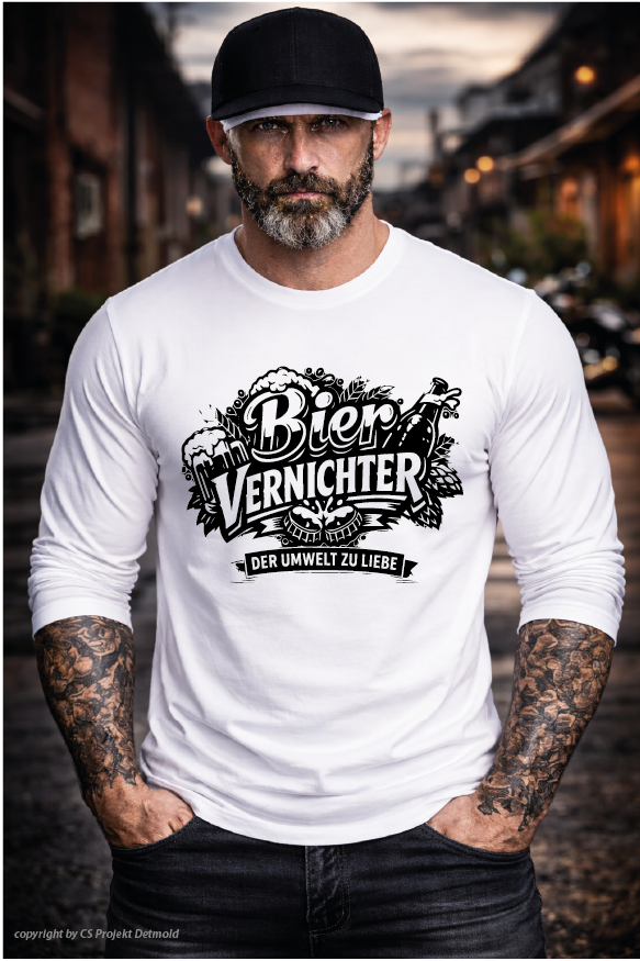 Biervernichter Longsleeve – Der Umwelt zu Liebe
