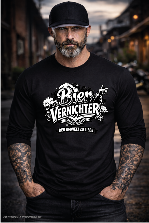 Biervernichter Longsleeve – Der Umwelt zu Liebe