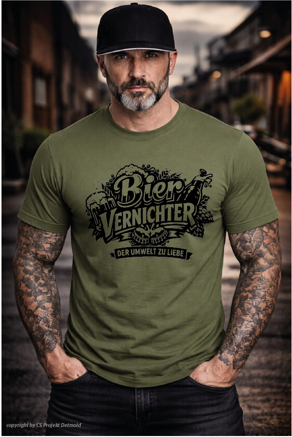 Biervernichter T-Shirt – Der Umwelt zu Liebe