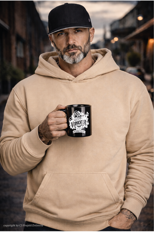 Biervernichter Keramiktasse – Der Umwelt zu Liebe