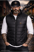 Biker Weste 13 – Schwarz mit 13er Logo