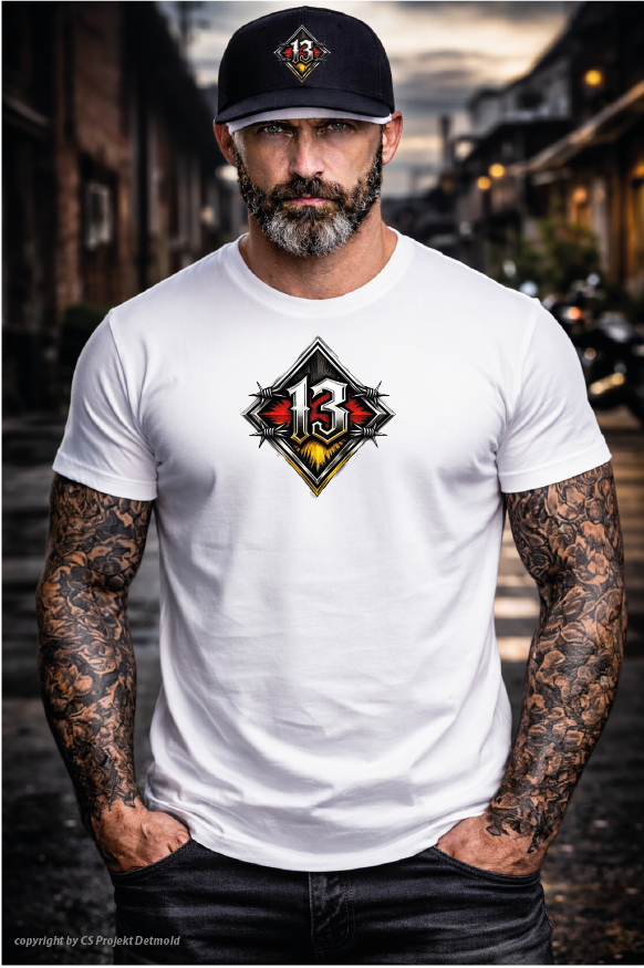 13 Biker Premium T-Shirt – 190g/m²
