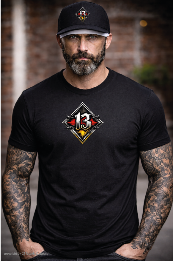 13 Biker Premium T-Shirt – 190g/m²