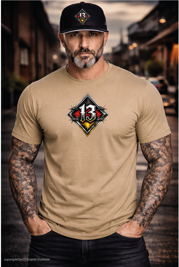 13 Biker Premium T-Shirt – 190g/m²