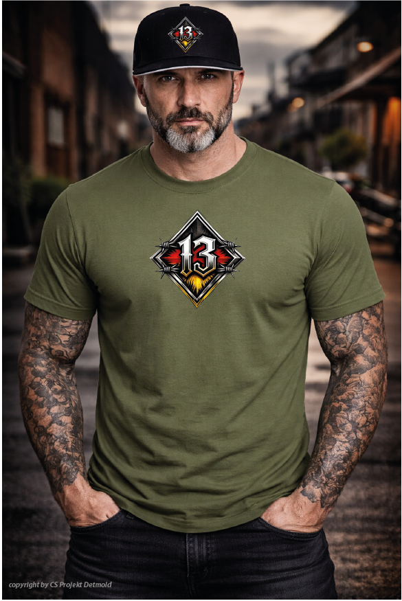 13 Biker Premium T-Shirt – 190g/m²