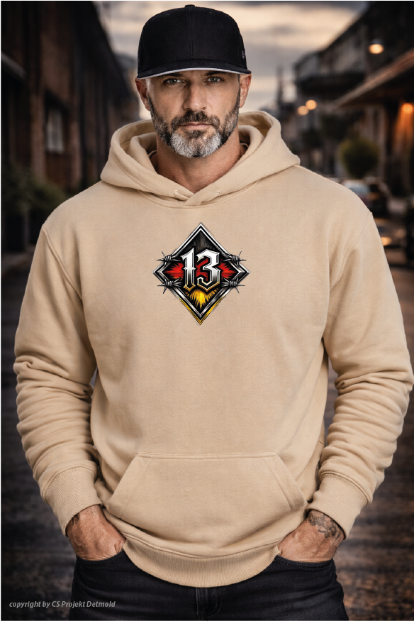 13er Biker Hoodie – Lucky 13 Heavy Kapuzenpullover