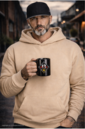 13er Biker Tasse – Lucky 13 Keramiktasse Schwarz & Weiß