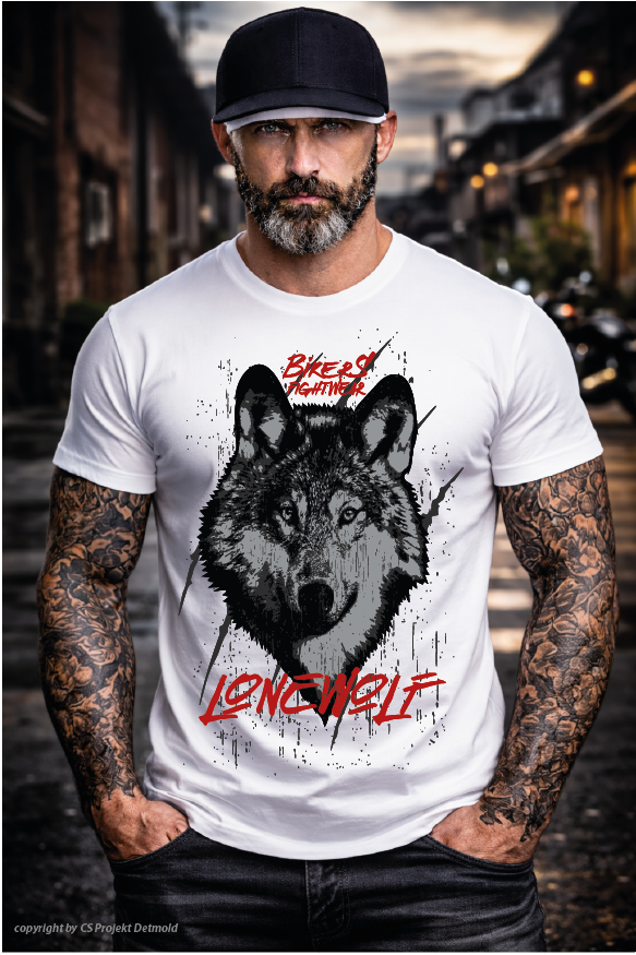 Bikers Fightwear – Lone Wolf Premium T-Shirt