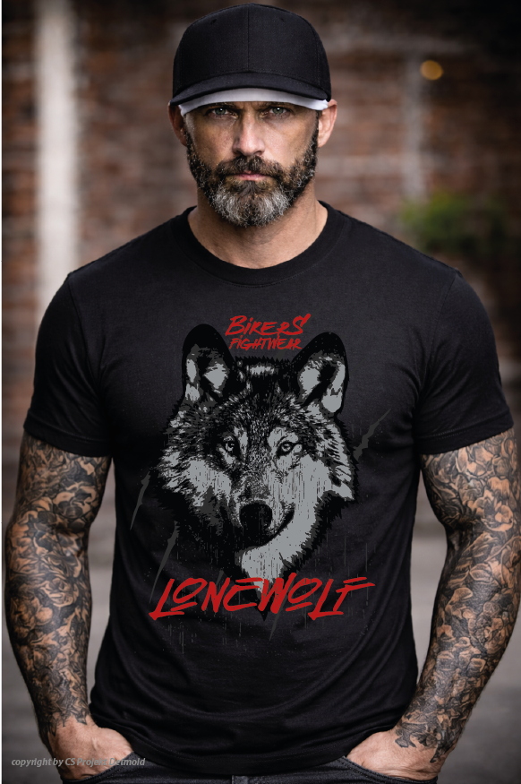 Bikers Fightwear – Lone Wolf Premium T-Shirt
