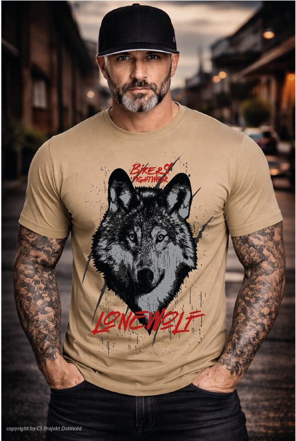 Bikers Fightwear – Lone Wolf Premium T-Shirt
