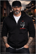 Bikers Fightwear – Lone Wolf Zip-Hoodie – Schwarz