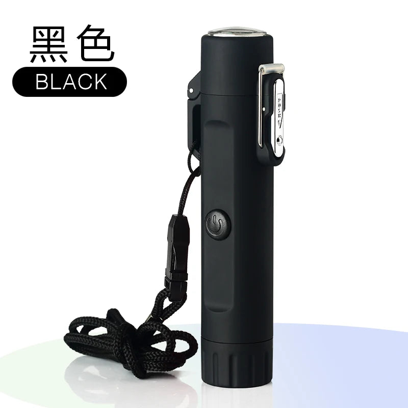 Elektro Feuerzeug 3-in-1 – Kompass & Taschenlampe, USB aufladbar