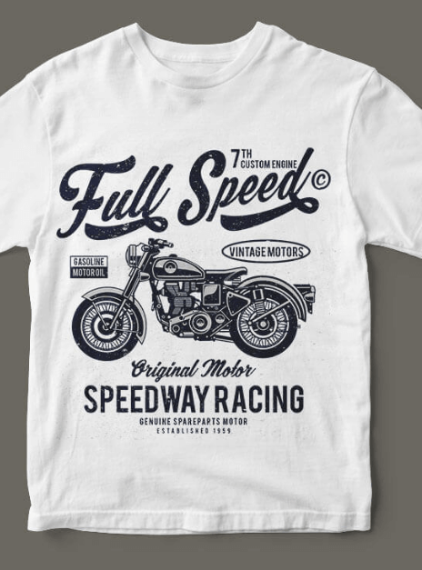 Premium Unisex T-Shirt – Weiss Full speed
