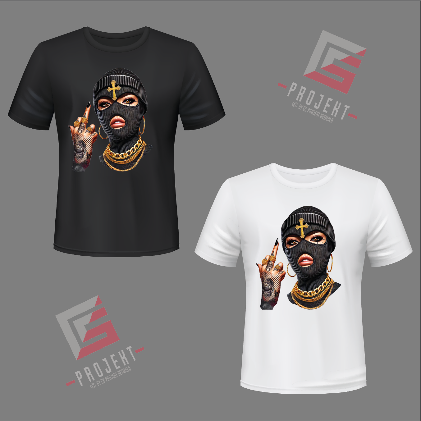 Black Lady Premium Unisex T-Shirt – Schwarz & Weiss G1