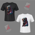Paint Skull Premium Unisex T-Shirt – Schwarz & Weiss