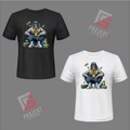 Gangsta skull Premium Unisex T-Shirt – Schwarz & Weiss