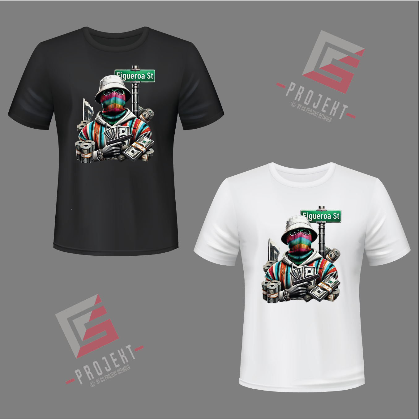 Street Styler Premium Unisex T-Shirt – Schwarz & Weiss