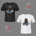 Bad Mask Premium Unisex T-Shirt – Schwarz & Weiss