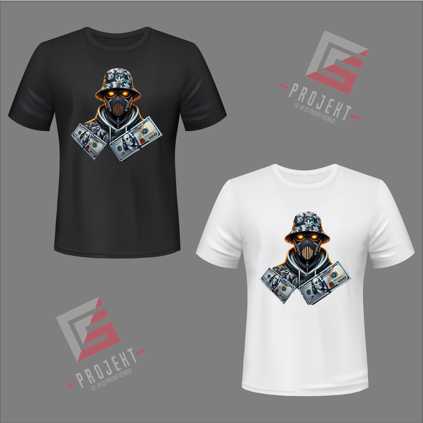 Bad Mask Premium Unisex T-Shirt – Schwarz & Weiss