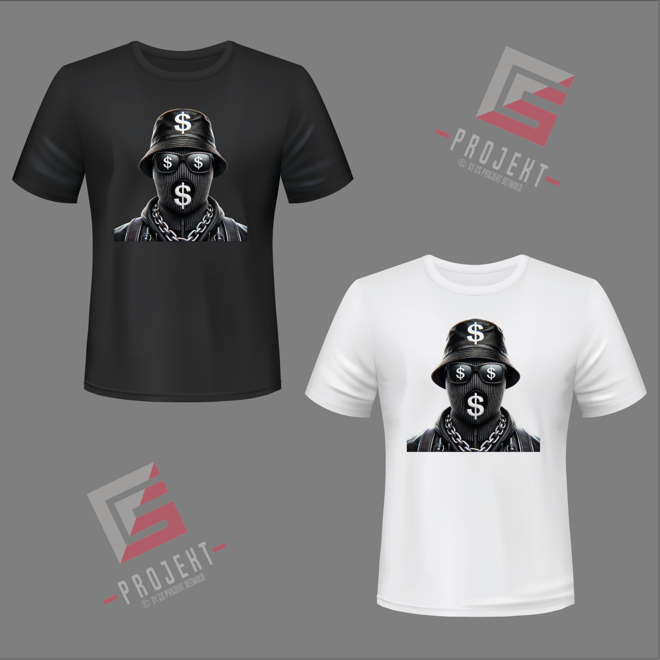 Bad Money Premium Unisex T-Shirt – Schwarz & Weiss