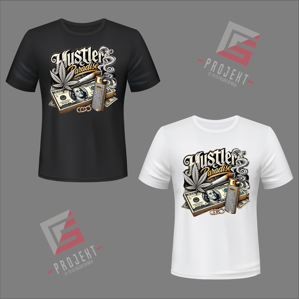 Hustler Premium Unisex T-Shirt – Schwarz & Weiss