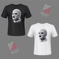 White Mask Premium Unisex T-Shirt – Schwarz & Weiss