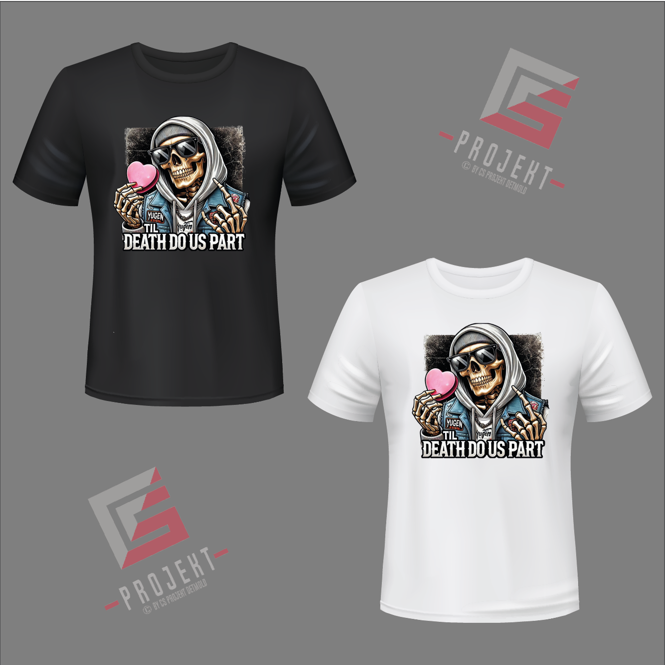 Til Death Premium Unisex T-Shirt – Schwarz & Weiss