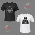 gray wolf Premium Unisex T-Shirt – Schwarz & Weiss