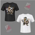 Gold DuckPremium Unisex T-Shirt – Schwarz & Weiss