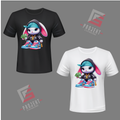 Color Bunny Premium Unisex T-Shirt – Schwarz & Weiss