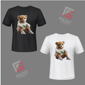 Weed Tedy Premium Unisex T-Shirt – Schwarz & Weiss