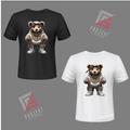 Cool Tedy Premium Unisex T-Shirt – Schwarz & Weiss