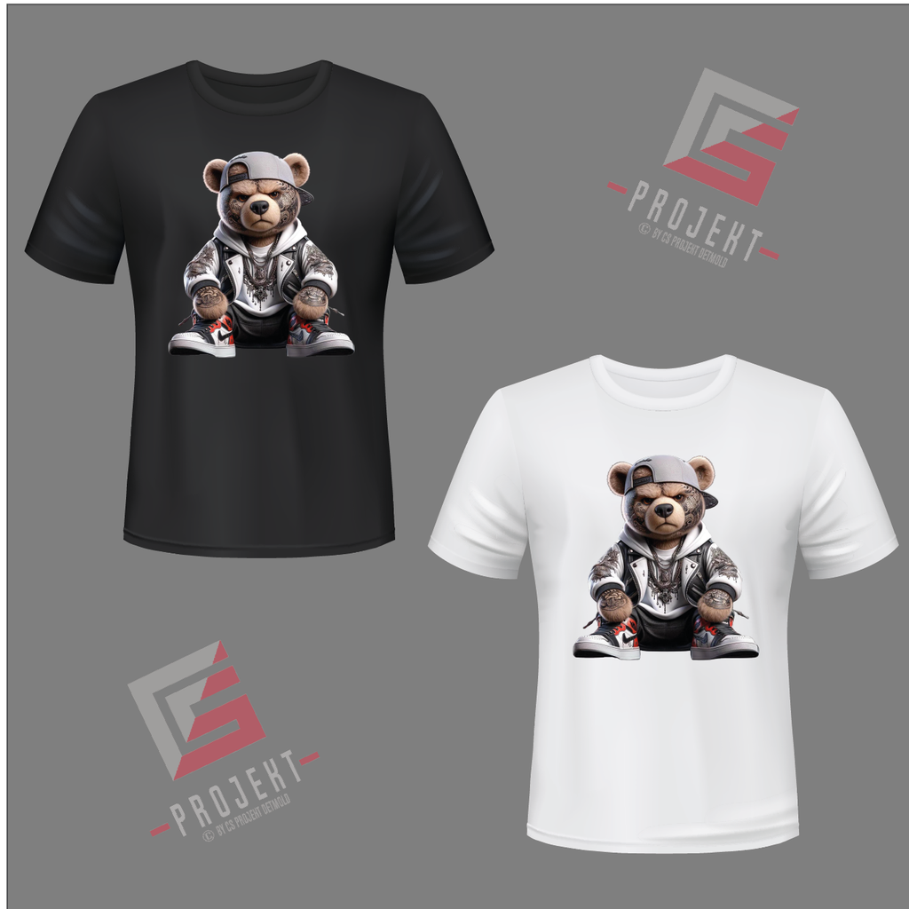 Cool Tedy 2 Premium Unisex T-Shirt – Schwarz & Weiss