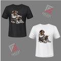 Drogen Tedy Premium Unisex T-Shirt – Schwarz & Weiss