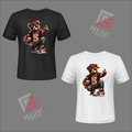 Football Tedy rot Premium Unisex T-Shirt – Schwarz & Weiss