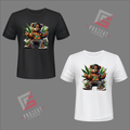 Weed Teddy 1 Premium Unisex T-Shirt – Schwarz & Weiss