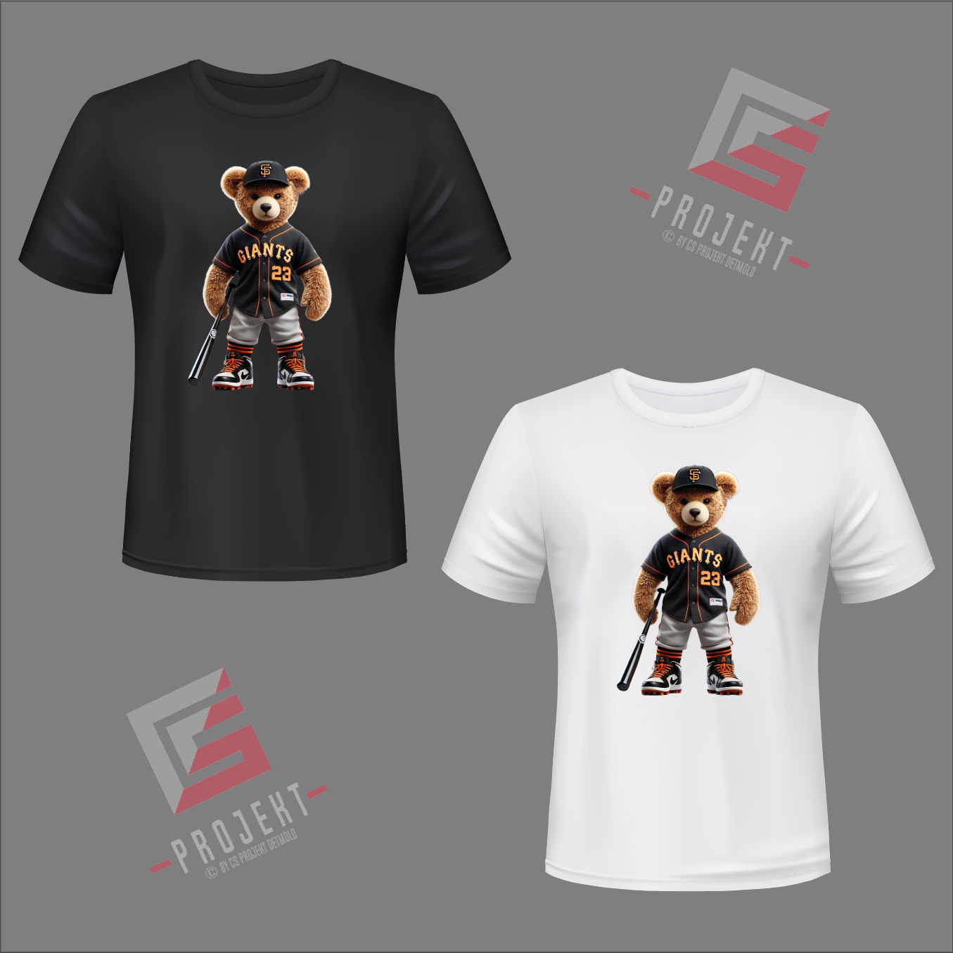 Giants Teddy Premium Unisex T-Shirt – Schwarz & Weiss