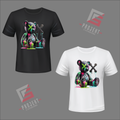 X Color Teddy Premium Unisex T-Shirt – Schwarz & Weiss