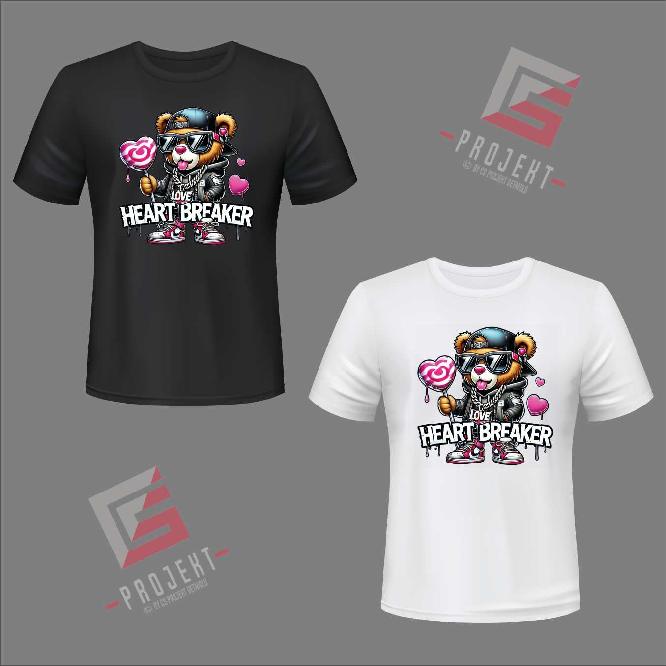Heart Breaker Premium Unisex T-Shirt – Schwarz & Weiss