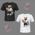 Geld Teddy Premium Unisex T-Shirt – Schwarz & Weiss