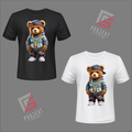 Street Tedy Premium Unisex T-Shirt – Schwarz & Weiss