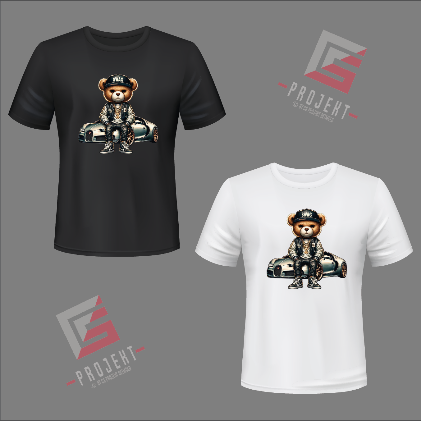 SWAG Teddy Premium Unisex T-Shirt – Schwarz & Weiss