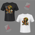 Reggae Teddy Premium Unisex T-Shirt – Schwarz & Weiss