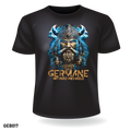 Blauer Germanen T-Shirt – Nordische Mythologie & Wikinger Design Premium