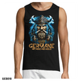 Blauer Germane Tanktop – Mit Herz und Seele Herren Muskelshirt Wikinger