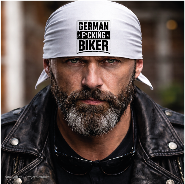 German F*cking Biker Morf® – Multifunktionstuch Schwarz & Weiß