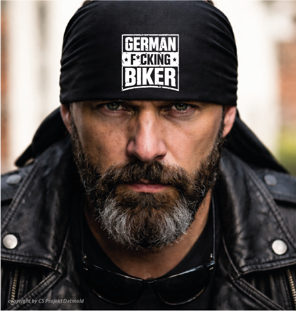 German F*cking Biker Morf® – Multifunktionstuch Schwarz & Weiß